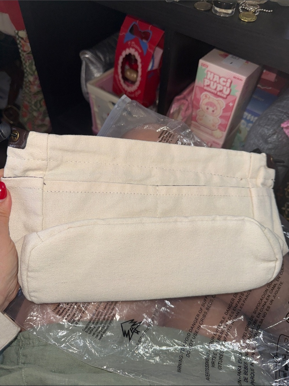 WEEKEIGHT NEW Canvas Crossbody Bag Organizer in Natural - Picture 3 of 3